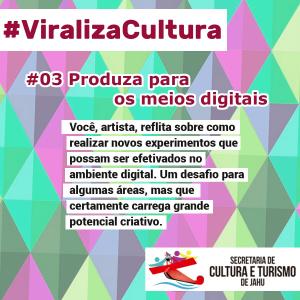 Imagem da notícia Secretaria de Cultura e Turismo participa do movimento #ViralizaCultura