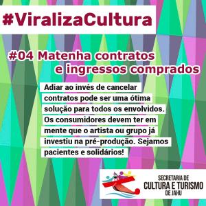 Imagem da notícia Secretaria de Cultura e Turismo participa do movimento #ViralizaCultura