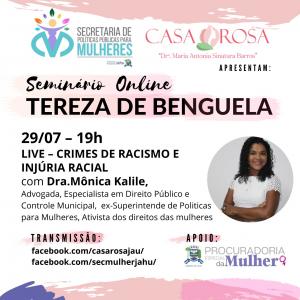 Imagem da notícia Programação do Seminário Online “Tereza de Benguela” tem alteração