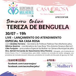 Imagem da notícia Programação do Seminário Online “Tereza de Benguela” tem alteração