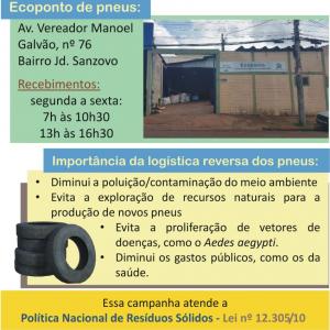 Imagem da notícia PREFEITURA DISPONIBILIZA ECOPONTO PARA DESCARTE DE PNEUS USADOS