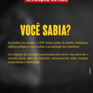Imagem da notícia CENTRO POP: ATENDIMENTO À PESSOAS EM SITUAÇÃO DE RUA