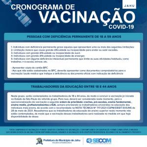 Imagem da notícia ATENÇÃO: MUDANÇA NAS ORIENTAÇÕES PARA GRUPOS A SEREM VACINADOS
