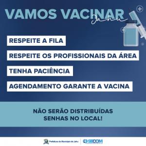 Imagem da notícia VACINAÇÃO DAS 10h às 21h