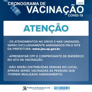 Imagem da notícia JAHU ANTECIPA VACINAÇÃO PARA ADULTOS A PARTIR DE 37 ANOS