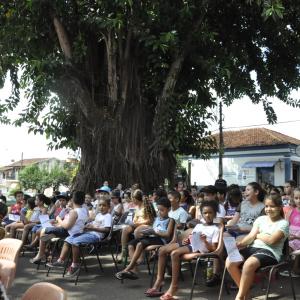 Imagem da notícia Secretaria de Cultura e Turismo leva teatro à Potunduva para celebrar o Dia das Crianças - FOTOS