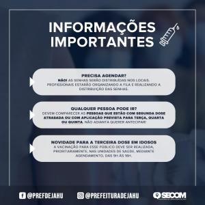 Imagem da notícia PREFEITURA ORGANIZA CORUJÕES DE VACINAÇÃO CONTRA A COVID-19