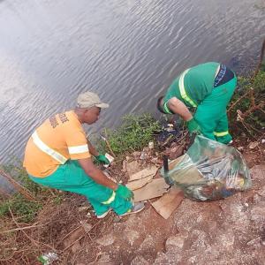 Imagem da notícia MARGENS DO LAGO DO SILVÉRIO PASSAM POR LIMPEZA