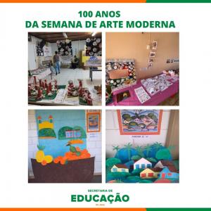 Imagem da notícia ESCOLAS MUNICIPAIS HOMENAGEIAM OS 100 ANOS DA SEMANA DE ARTE MODERNA
