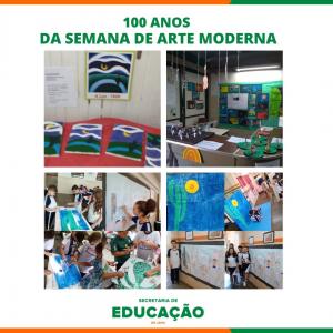 Imagem da notícia ESCOLAS MUNICIPAIS HOMENAGEIAM OS 100 ANOS DA SEMANA DE ARTE MODERNA