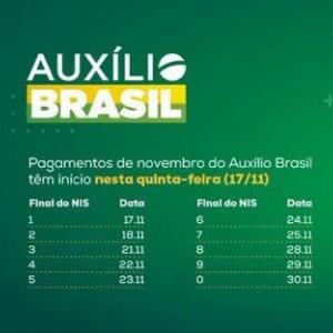 Imagem da notícia CALENDÁRIO DE PAGAMENTO AUXÍLIO BRASIL