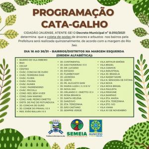 Imagem da notícia CRONOGRAMA - COLETA DE PODAS DE ÁRVORES E ARBUSTOS