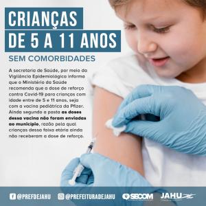 Imagem da notícia COMEÇA VACINAÇÃO CONTRA COVID-19 PARA CRIANÇAS COM 2 ANOS SEM COMORBIDADES