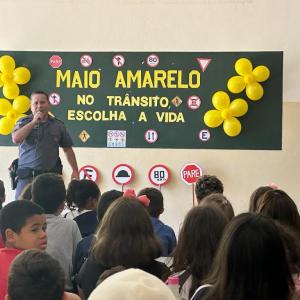 Imagem da notícia MAIO AMARELO – PANFLETAGEM E PALESTRAS POR UM TRÂNSITO MAIS SEGURO