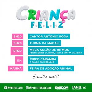 Imagem da notícia QUINTA-FEIRA É DIA DE CRIANÇA FELIZ NO PARQUE DO RIO JAÚ