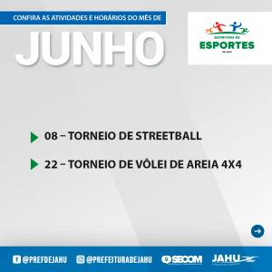 Imagem da notícia VAI TER MUITO ESPORTE AO LONGO DO ANO!