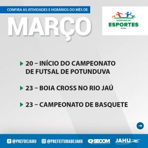 Imagem da notícia VAI TER MUITO ESPORTE AO LONGO DO ANO!
