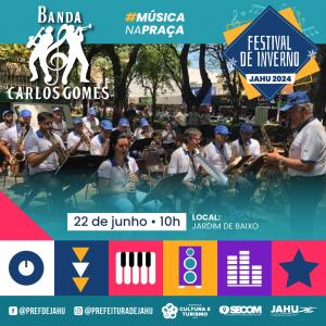 Imagem da notícia AMANHÃ TEM BANDA CARLOS GOMES E FEIRA DE ARTESANATO NO JARDIM DE BAIXO
