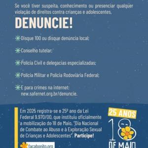 Imagem da notícia SINAIS DE VIOLÊNCIA CONTRA CRIANÇAS E ADOLESCENTES: DENUNCIAR É PROTEGER!
