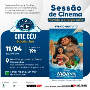 Imagem da notícia PROJETO LEVA CINEMA GRATUITO A VÁRIOS BAIRROS DA CIDADE