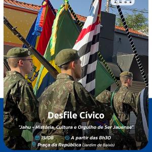 Imagem da notícia JAHU CELEBRA SEUS 172 ANOS DE HISTÓRIA COM DESFILE CÍVICO E MISSA