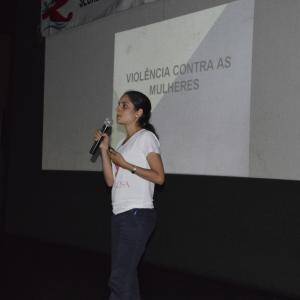 Imagem da notícia Palestra no Projeto Desenvolvendo Talentos com o tema: “Reflexões sobre os tipos de violência contra a mulher” - FOTOS