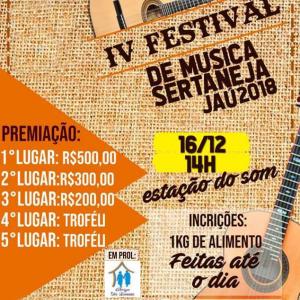 Imagem da notícia IV Festival da Música Sertaneja ocorre nesse domingo