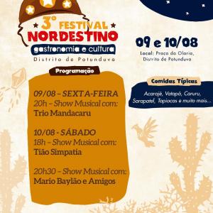 Imagem da notícia Prefeitura de Jahu promove o 3º Festival Nordestino de Cultura e Gastronomia