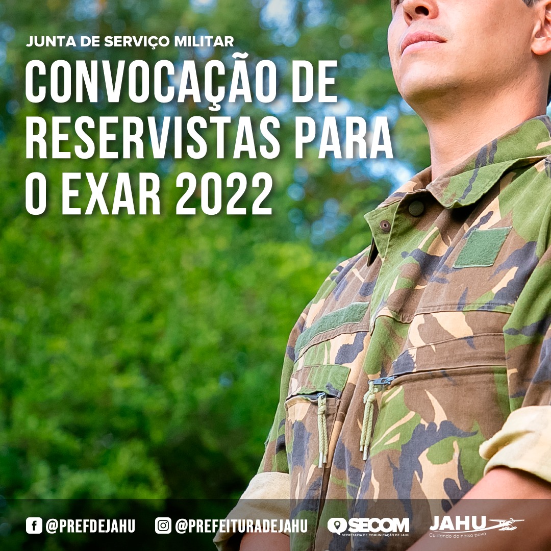 Reservistas devem se apresentar na Junta de Serviço Militar de