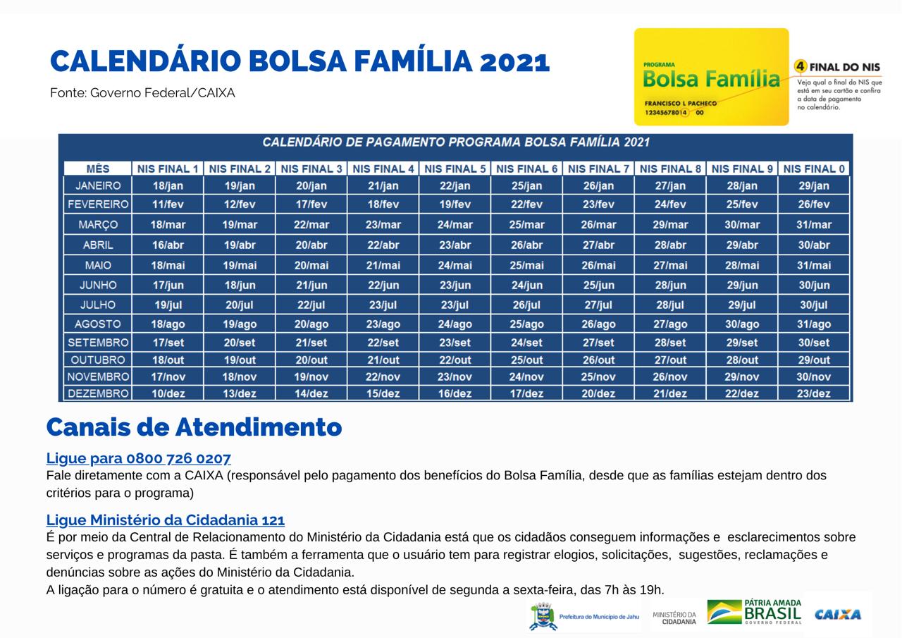 Calendario De Pagamentos Do Programa Bolsa Familia Ja Esta Disponivel Prefeitura Do Municipio De Jahu